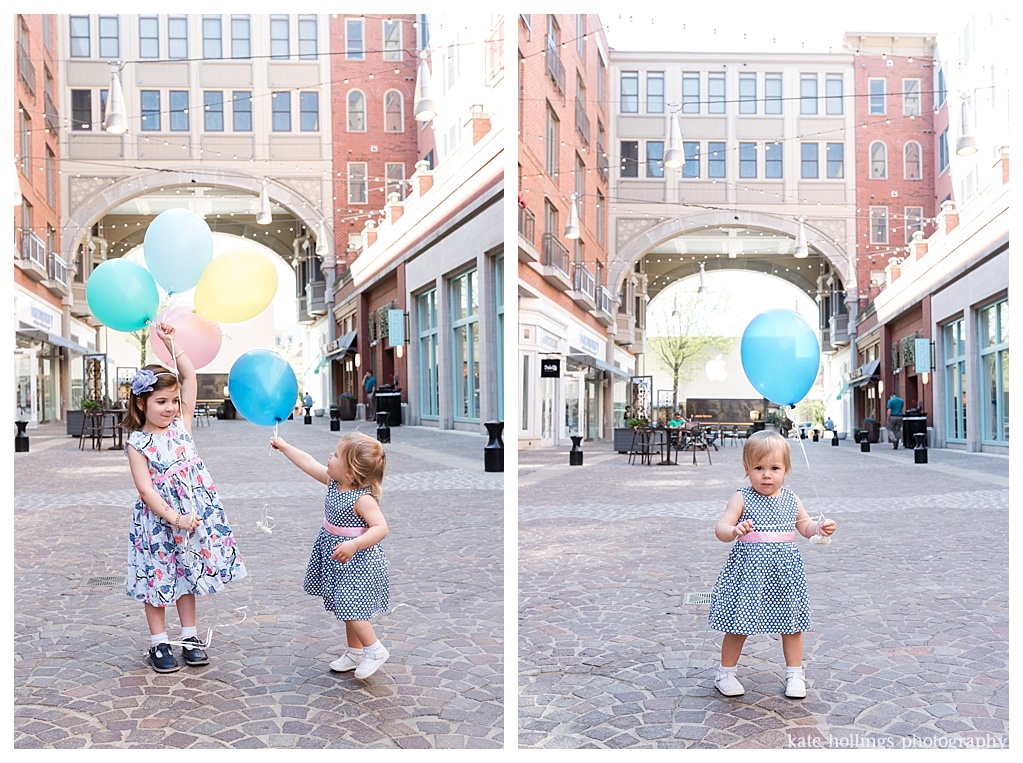 Sisters share balloons