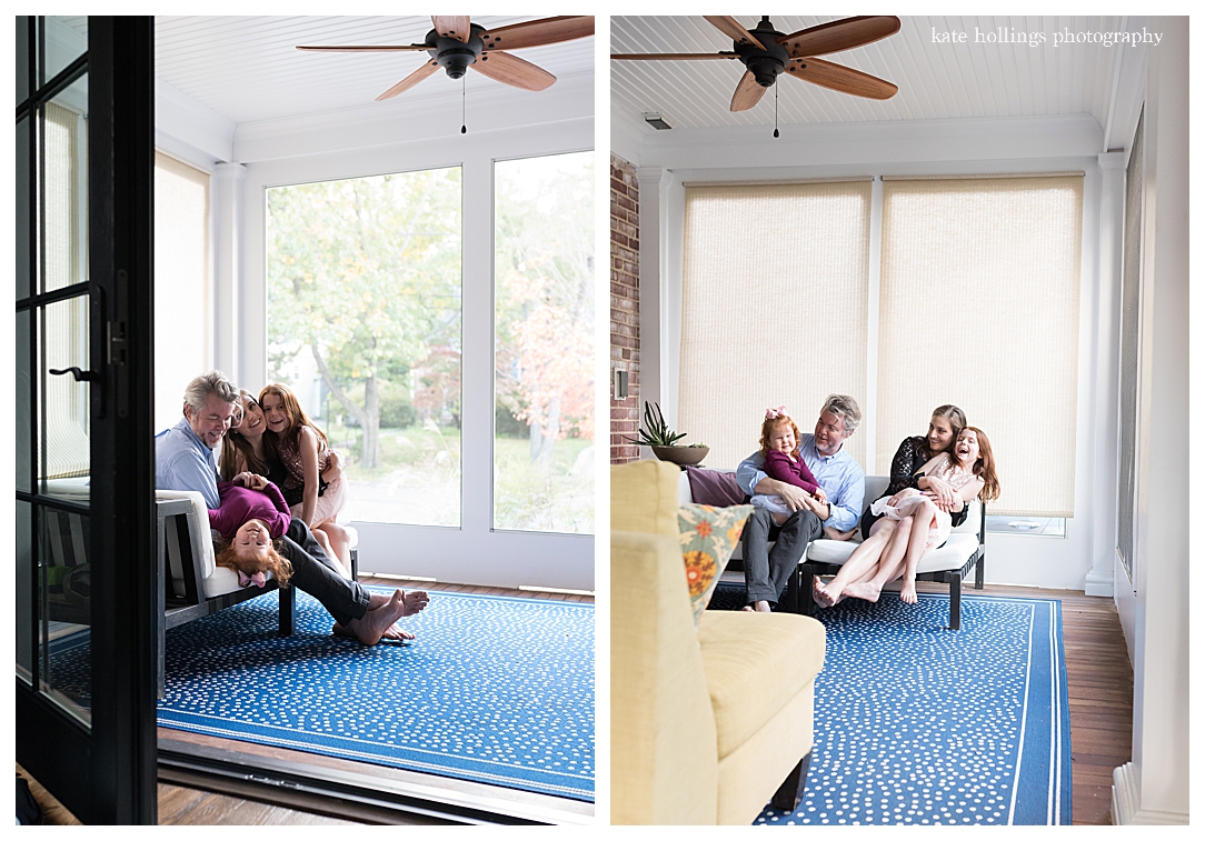 Natural light and laughter in family photos
