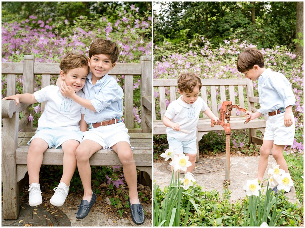 Brothers play at McGrillis Gardens || Bethesda Maryland Family Photographer