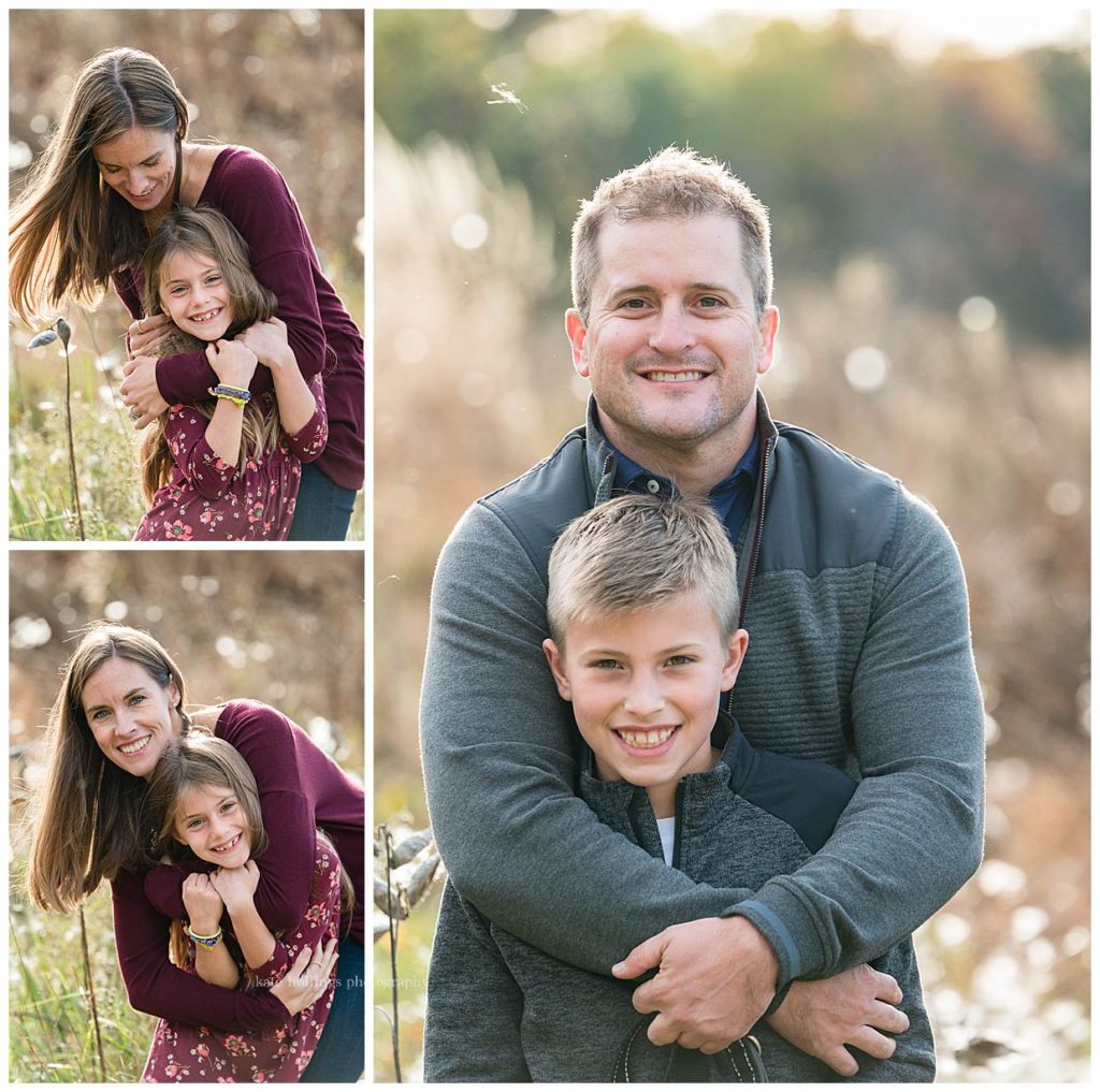 Parent-child portraits in fall