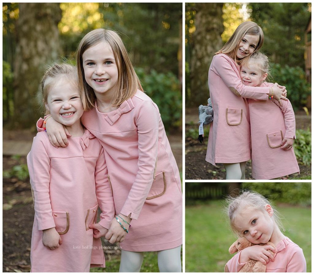 Sisters in pink for fall photos