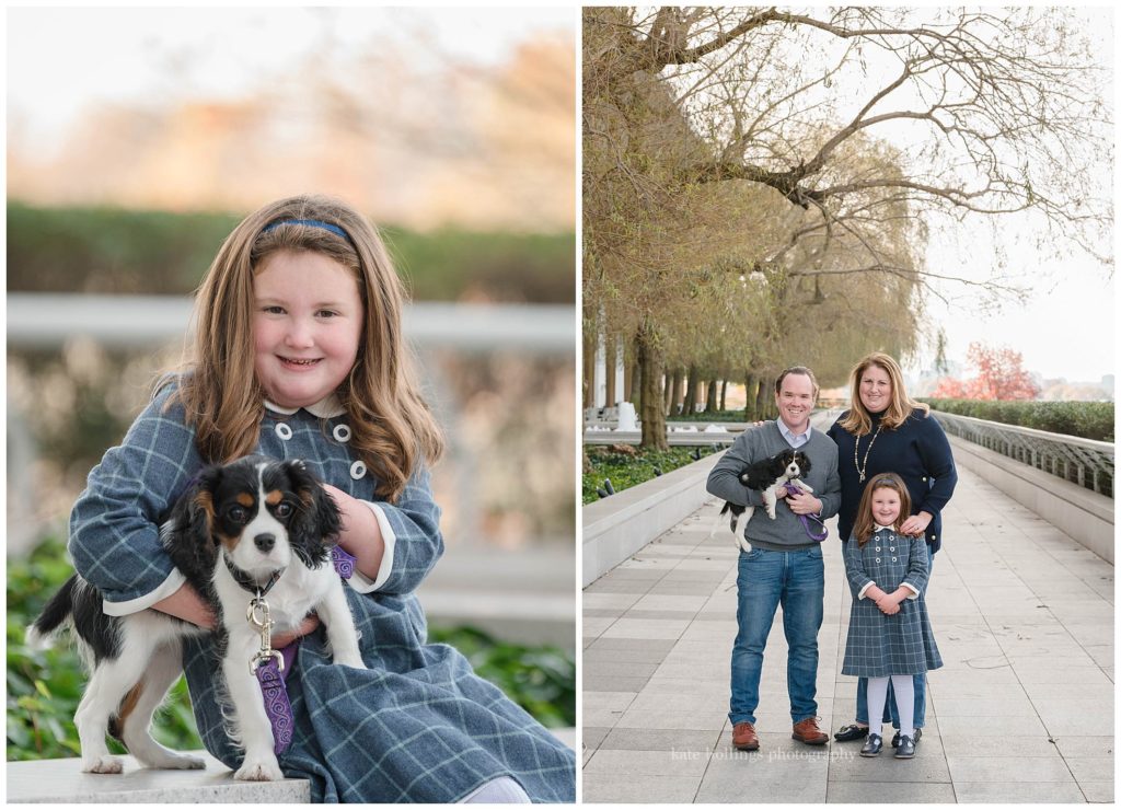 Fall Mini Session with Family Puppy